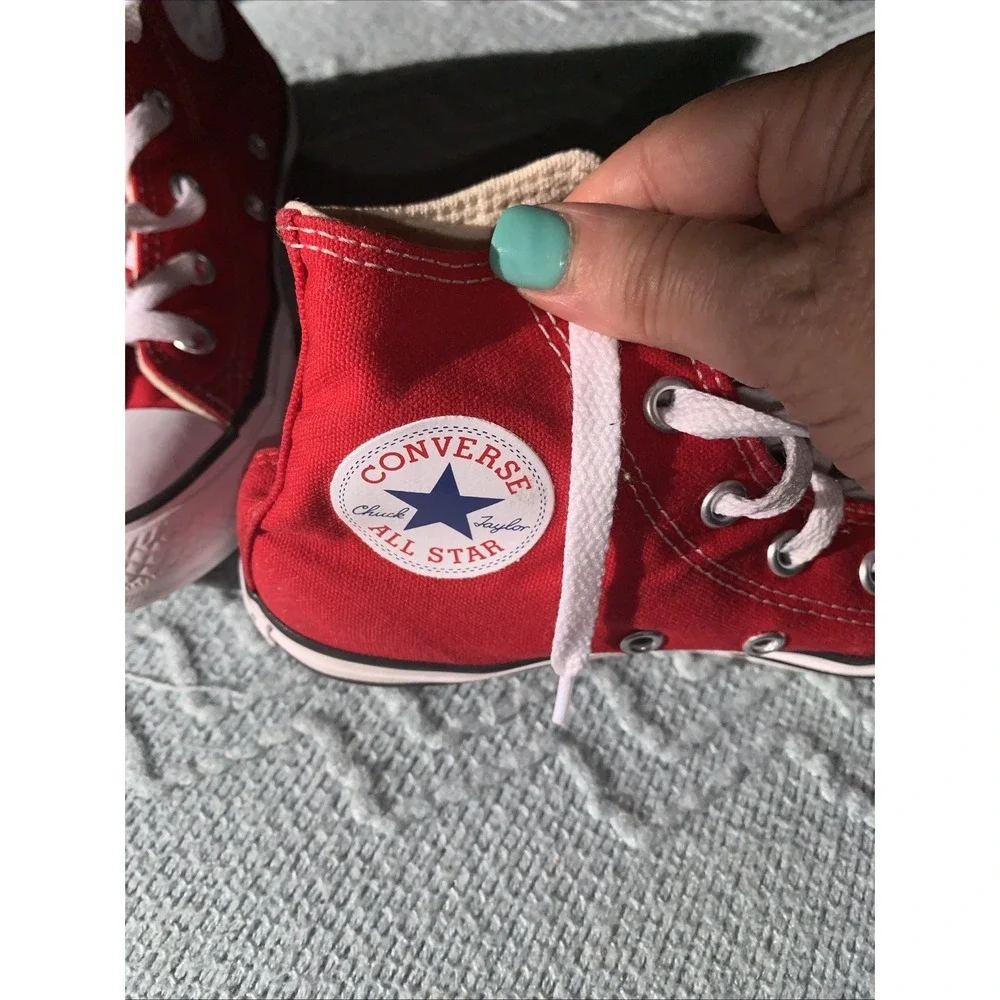 All Star Chuck Taylor Converse Hi Top Red Size Y1 Unisex Very Good